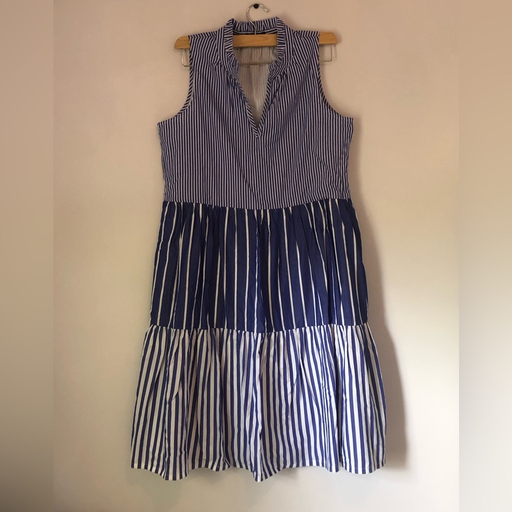 J. Crew dress, tiered cotton